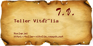 Teller Vitália névjegykártya